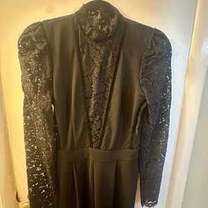 Express Black Lace Jumpsuit